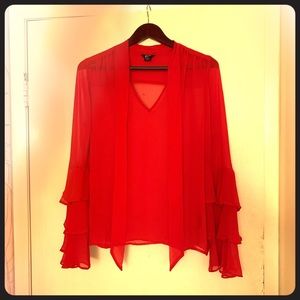 Marciano by Guess sheer bell sleeve
